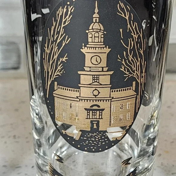 Vintage 60's - 3 ct. Andrew Jackson Highball GLD/BLK - Picture 3 of 5